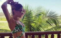 Green Leaves Bra Bikini Top - Top Folhagem Transpassado -Agua de Coco Shop shop social 1614 1547076583