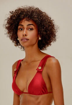 Agua De Coco Top Alongado Buttons Vermelho -Agua de Coco Shop top adc top alongado buttons vermelho 3