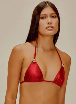 Agua De Coco Top Bikini Buttons Vermelho -Agua de Coco Shop top adc top bikini buttons vermelho 2