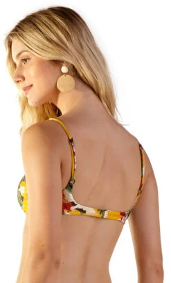 Yellow Floral Bra Bikini Top - Top Bela Xangai -Agua de Coco Shop top blueman top bela xangai 4