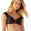 Accessorized Black Bardot Top - Top Cherry Preto