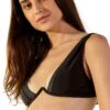 Black Lurex Underwired Triangle Bikini Top - Top Curves Preto Lurex