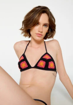 Top Floral Crochet Preto -Agua de Coco Shop top blueman top floral crochet preto 3