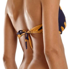 Navy & Gold Print V-underwired Triangle Top - Top Fox Bold Leafs -Agua de Coco Shop top blueman top fox bold leafs 7