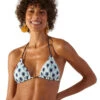Triangle Bikini Top With Palm Trees And And Fringed Pompoms - Top Lollipop Ohana