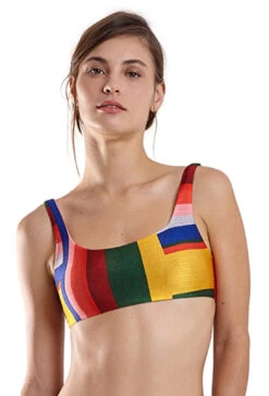 Colorful Print Bralette Top - Top Noruega Mambo