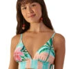 Colorful Tropical Longline Bralette Top - Top Pacifico Levemente