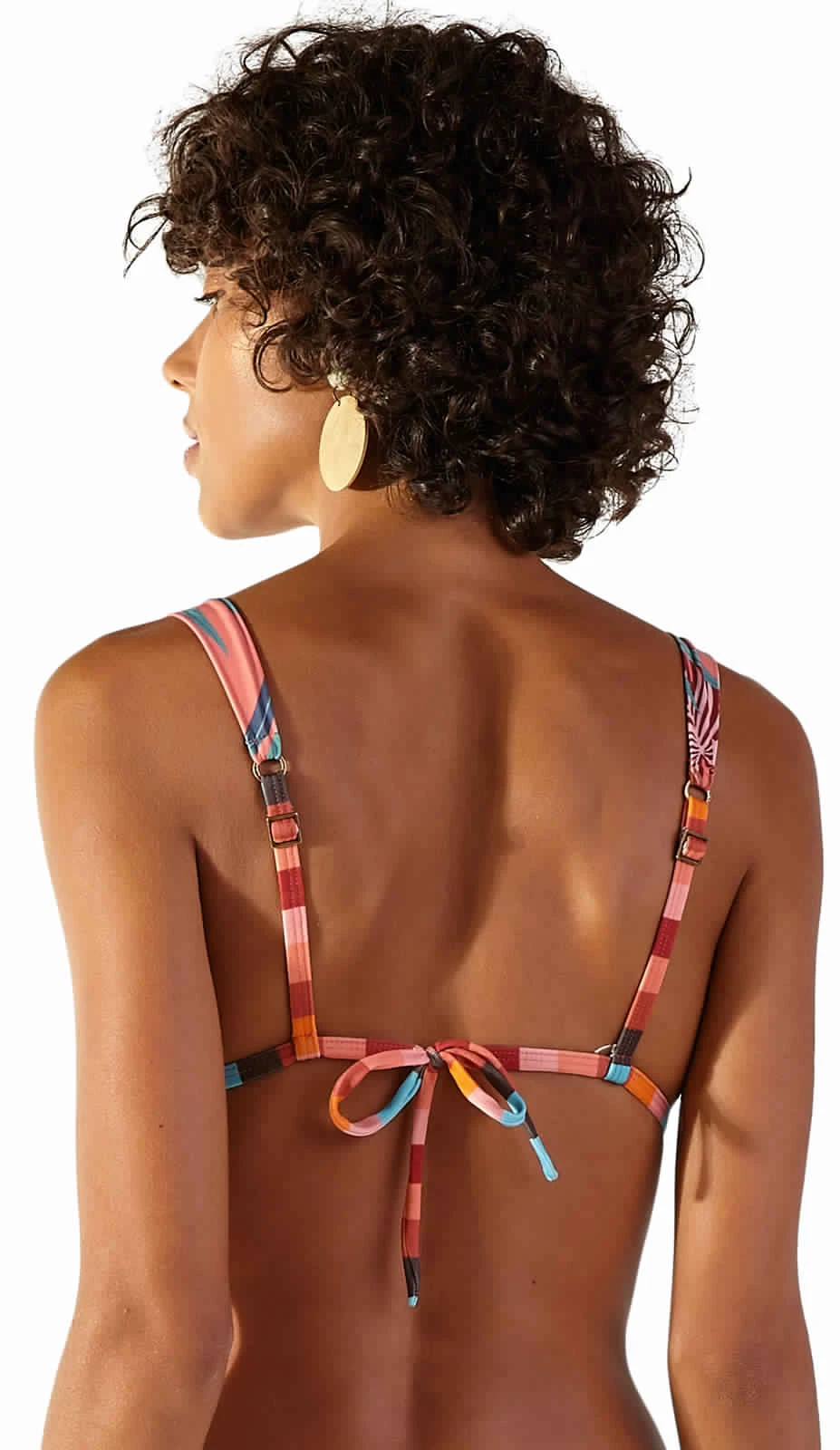 Tropical Print Triangle Halter Top - Top Riviera Palmar 2 Tropical Print Triangle Halter Top - Top Riviera Palmar - Image 2