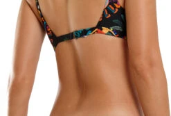 Black Tropical Print Twisted Bralette Top - Top Safari Big Rider -Agua de Coco Shop top blueman top safari big rider 2