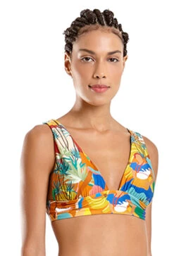 Colorful Print Wide Straps Bralette Top - Top Sum Cartagena