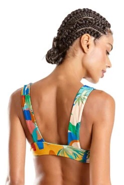 Colorful Print Wide Straps Bralette Top - Top Sum Cartagena -Agua de Coco Shop top blueman top sum cartagena 5
