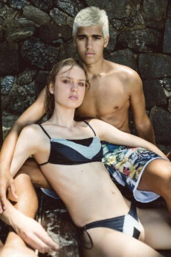 Tricolor Jeans Bikini Top - Top Venus Jeans -Agua de Coco Shop top blueman top venus jeans 7