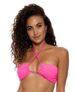 Top Drawstring Diamond Girl Shocking Pink