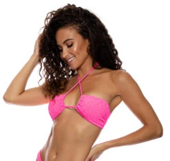 Top Drawstring Diamond Girl Shocking Pink -Agua de Coco Shop top drawstring diamond girl shocking pink 2