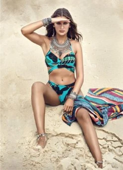 Top Meia Taca Cruzado Afro Azul -Agua de Coco Shop top laplaya top meia taca cruzado afro azul 2