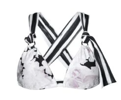 Unusual Striped And Floral Triangle Bikini Top - Soutien Margherita Stripes