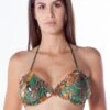 Green Tropical Triangle Top With Wavy Edges - Top Ripple Dupla Face Tropicaliente