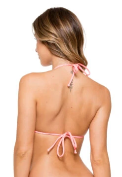 Coral/golden Textured sliding Triangle Bikini Top - Soutien Paradise Coral -Agua de Coco Shop top lulifama soutien paradise coral 3