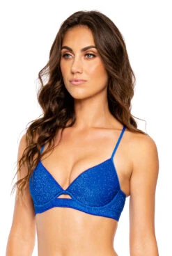 Top Peek A Boo Stardust Royal Blue -Agua de Coco Shop top lulifama top peek a boo stardust royal blue 2
