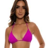 Top Wavy Ruched Capri Fuchsia