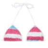 Blue And Pink Tie-dye Triangle bikini Top - Soutien Rosatye