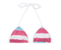Blue And Pink Tie-dye Triangle bikini Top - Soutien Rosatye