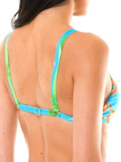 Blue Floral Strappy Bathing Crop Top - Soutien Aloha Cropped Tiras -Agua de Coco Shop top riodesol soutien aloha cropped tiras 3