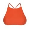 Orange Swimsuit Crop Top With Cross-over Back - Soutien Ambra Jupe Sombrero