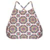 Swimsuit Crop Top, Retro Print, Cross-over back - Soutien Beira Rio Sporty