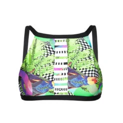 Strappy Crop Top, Geometric Stamps - Soutien Bossa Cropped