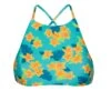 Bikini Crop Top Cross-over Back floral Design - Soutien Lei Sporty