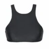 Swimmer Back Crop Top Black Bikini Top - Soutien Sporty Preto