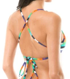 Colourful Striped Bikini Crop Top - Soutien Tepego Sporty -Agua de Coco Shop top riodesol soutien tepego sporty 3