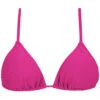Pink Fuchsia Triangle Bikini Top With Straight Stripes - Top Amaranto Arg Fixo