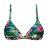 Green Blue Tropical Triangle Bikini Top - Top Amazonia Tri-fixo