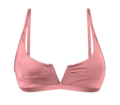 Iridescent Pink V Bralette Top - Top Callas Bra-v