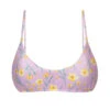 Purple Floral Adjustable Bralette Top - Top Canola Bralette