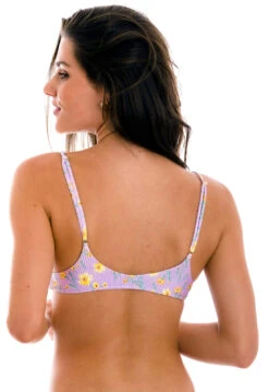 Purple Floral Adjustable Bralette Top - Top Canola Bralette -Agua de Coco Shop top riodesol top canola bralette 2