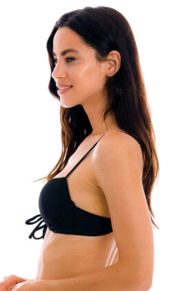 Textured Black Push-up Balconette Bikini Top - Top Cotele-preto Balconet-pushup -Agua de Coco Shop top riodesol top cotele preto balconet pushup 3