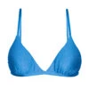 Textured Blue Adjustable Triangle Top - Top Eden-enseada Tri-fixo