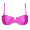 Textured Pink Magenta Balconette Bikini Top - Top Eden-pink Balconet