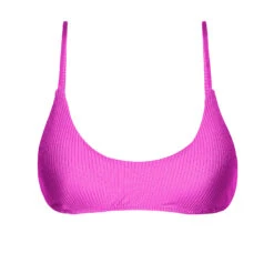 Textured Magenta Pink Bralette Top - Top Eden-pink Bralette
