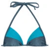 Blue Tones Textured Triangle Bikini Top - Top Galaxia Recorte Tri