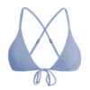 Denim Blue Triangle Top With Back Crossed Straps - Top Garoa Tri Arg