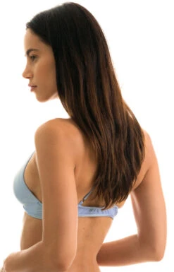 Denim Blue Triangle Top With Back Crossed Straps - Top Garoa Tri Arg -Agua de Coco Shop top riodesol top garoa tri arg 3