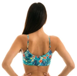 Floral Blue Adjustable Bra Bikini Top - Top Isla Bra -Agua de Coco Shop top riodesol top isla bra 2
