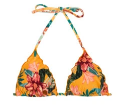 Orange-yellow Triangle Top With Wavy Edges - Top Lis Tri