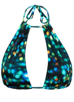 Printed Black Crop Top - Top Luce Decote