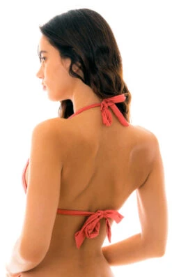 Dark Red Halter Bikini Top - Top Madras Cortinao -Agua de Coco Shop top riodesol top madras cortinao 3