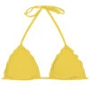 Yellow Neck-tied Triangle Bikini Top Wavy Edges - Top Melon Eva
